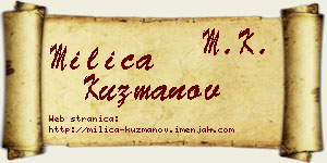 Milica Kuzmanov vizit kartica